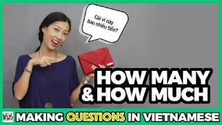 How Many - How Much in Vietnamese the #1 useful phrases 1 Learn Vietnamese with Tieng Viet Oi
