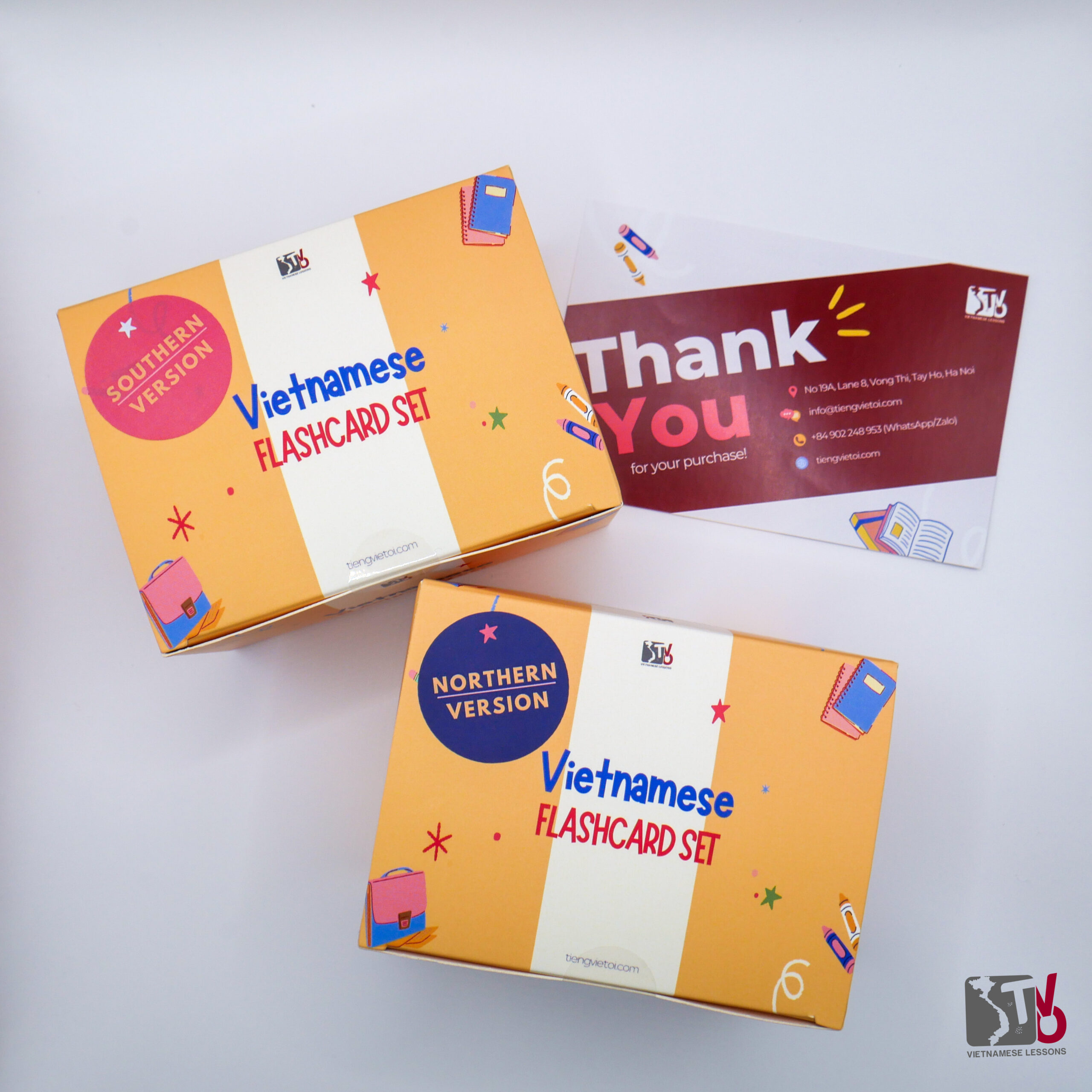 Special Gift Set of 5 Vietnamese Flashcards 6 TVO's Flashcards Special Gift Set