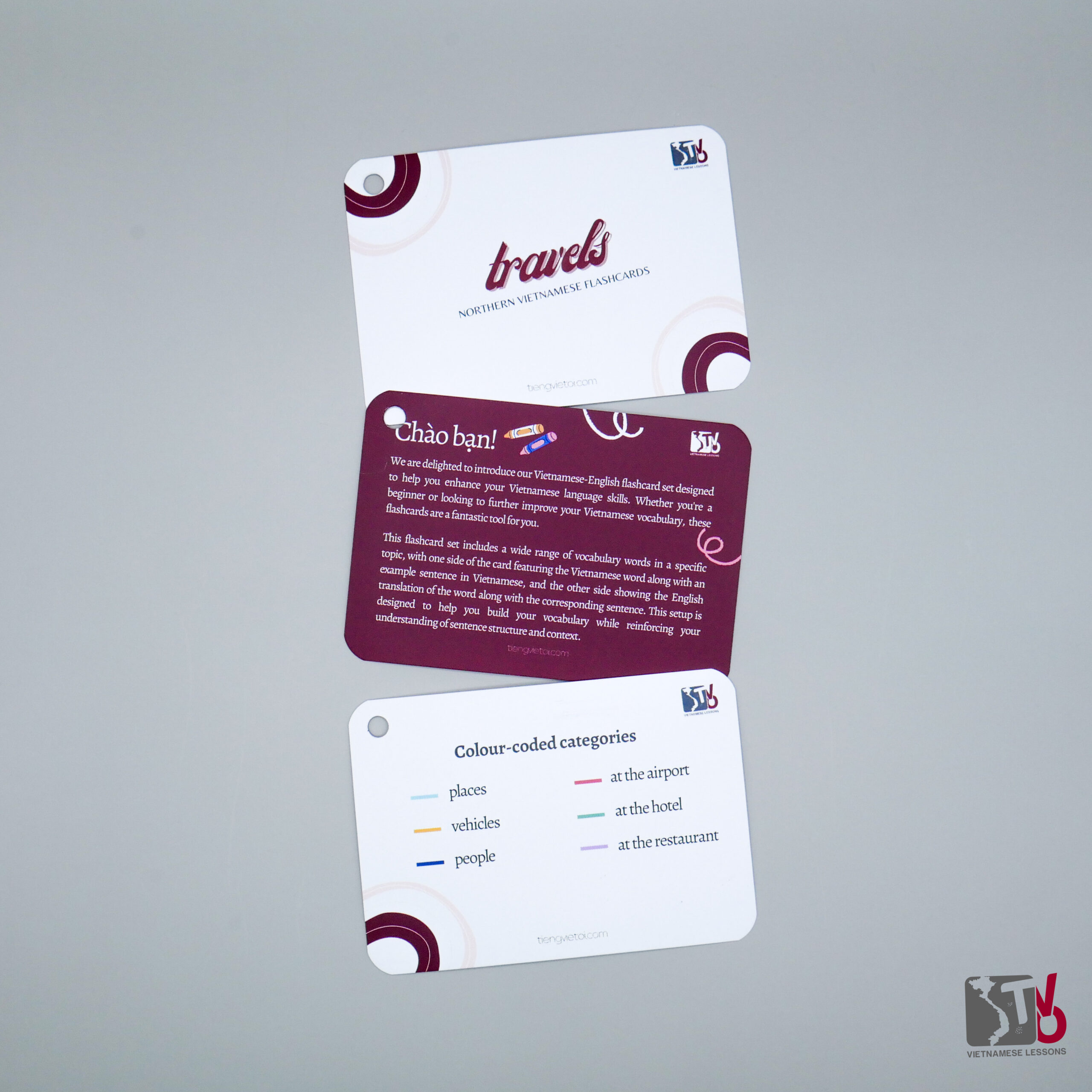 Vietnamese Travels Flashcards 8 Vietnamese Travels Flashcards - Tieng Viet Oi