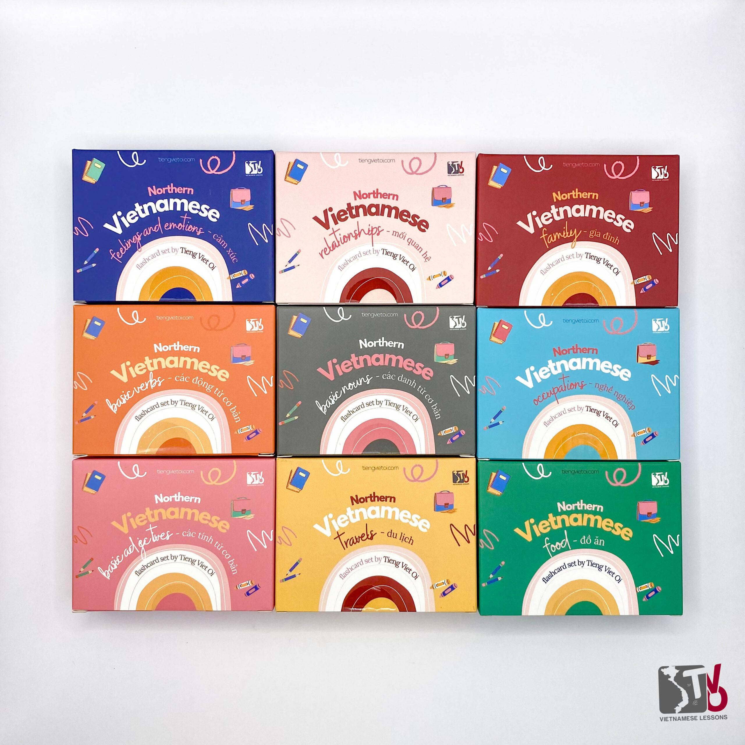 Exclusive Deal! All 9 Vietnamese Flashcards Combo 9 Exclusive Deal! All 9 Vietnamese Flashcards Combo - Tieng Viet Oi